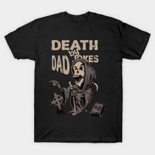 DEATH BY DAD JOKES - Grim Reaper Open Mic T-Shirt